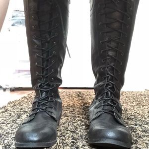 Black Army Style Boots